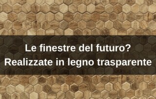 Finestre del futuro realizzate in legno trasparente